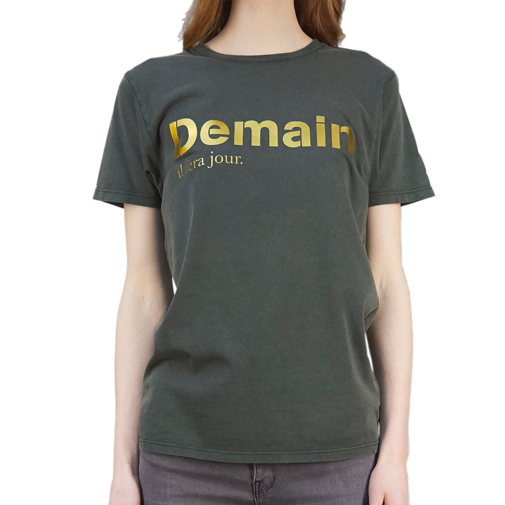 Demain, il fera jour. - Khaki and Gold T-shirt 'The Original' for Her