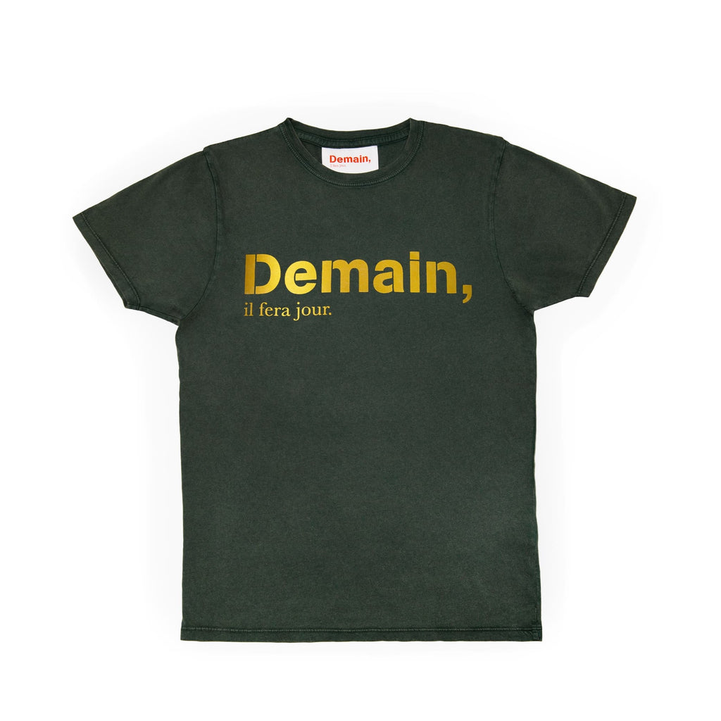 Demain, il fera jour. - Khaki and Gold T-shirt 'The Original' for Her